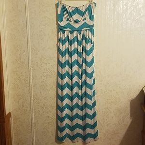 Strapless maxi dress
